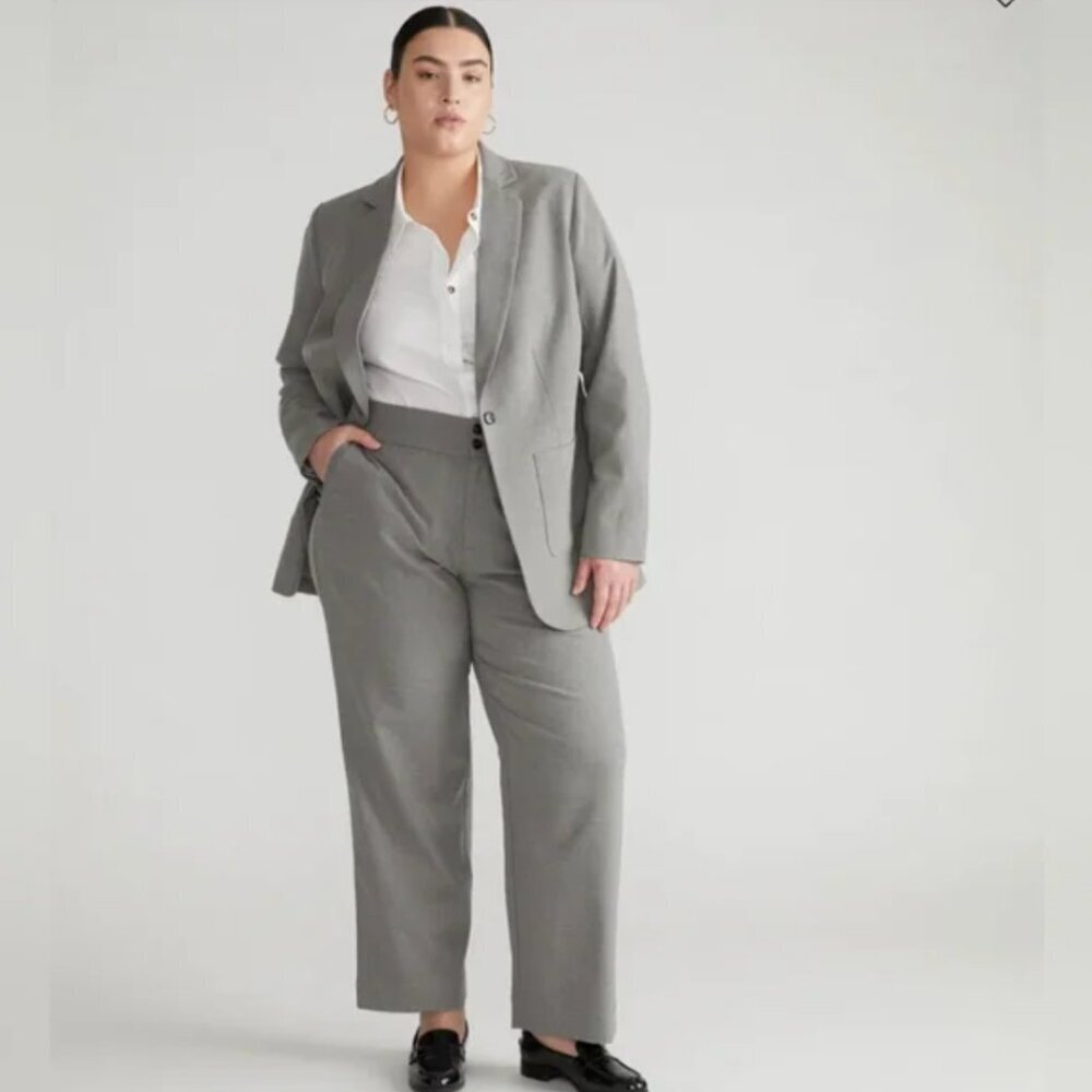 NWT Universal Standard Infinite Flannel Pants Medium Grey Size M 18-20